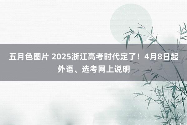 五月色图片 2025浙江高考时代定了！4月8日起外语、选考网上说明