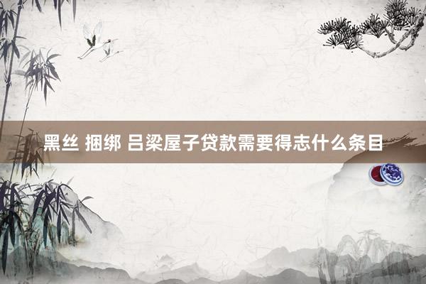 黑丝 捆绑 吕梁屋子贷款需要得志什么条目